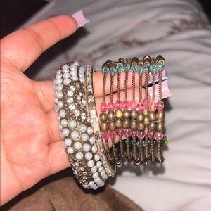 Elegant Beaded and Rhinestone Bracelets